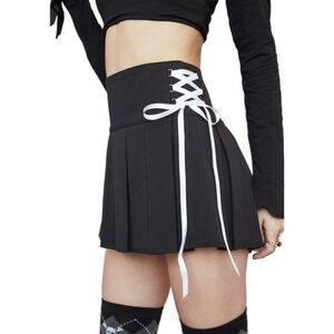 W1DOW Side Lace Pleated Skirt